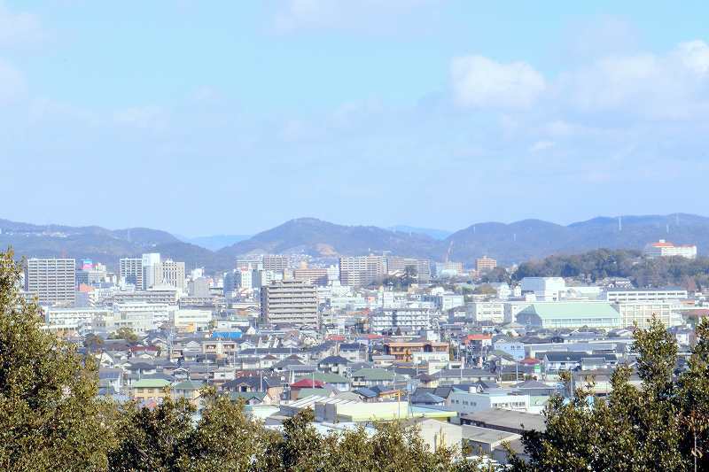 倉敷市内中心部の街並み